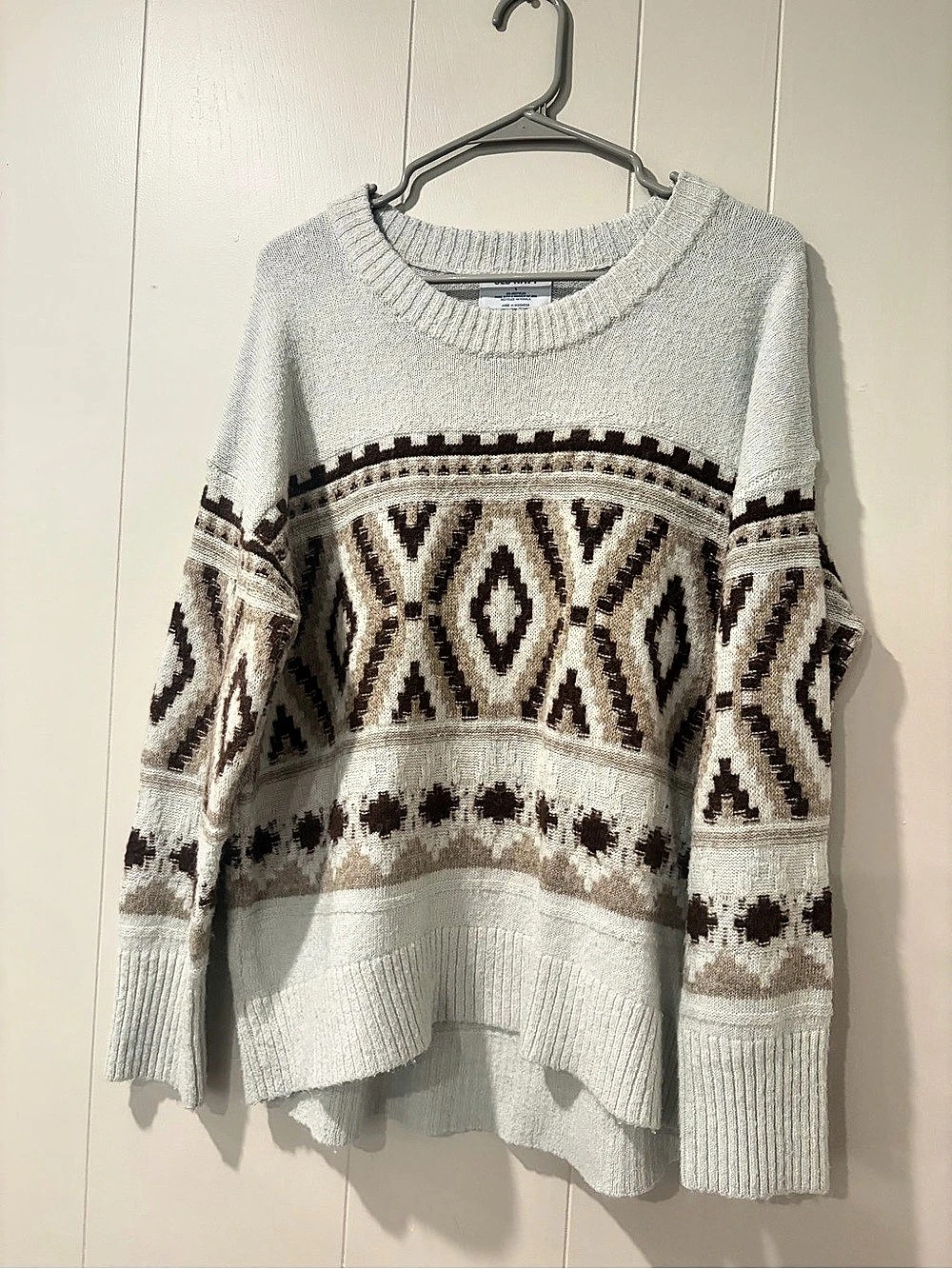 Old Navy Fair Isle Geometric Sweater Size Large Like New